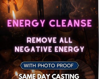Energy Cleanse Spell, Remove Negative Energy, Evil Eye Defense, Protect Bad Luck, Spiritual Clearing