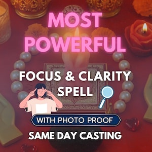 Focus & Clarity Spell – Support Concentration, Mental health, Learning Energy, Productivity Spell (photo proof)