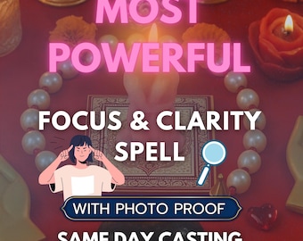 Focus & Clarity Spell – Support Concentration, Mental health, Learning Energy, Productivity Spell (photo proof)