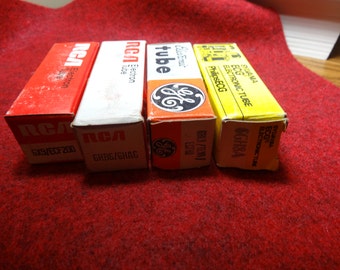 4 Vintage Electronic Tubes In Original Box's