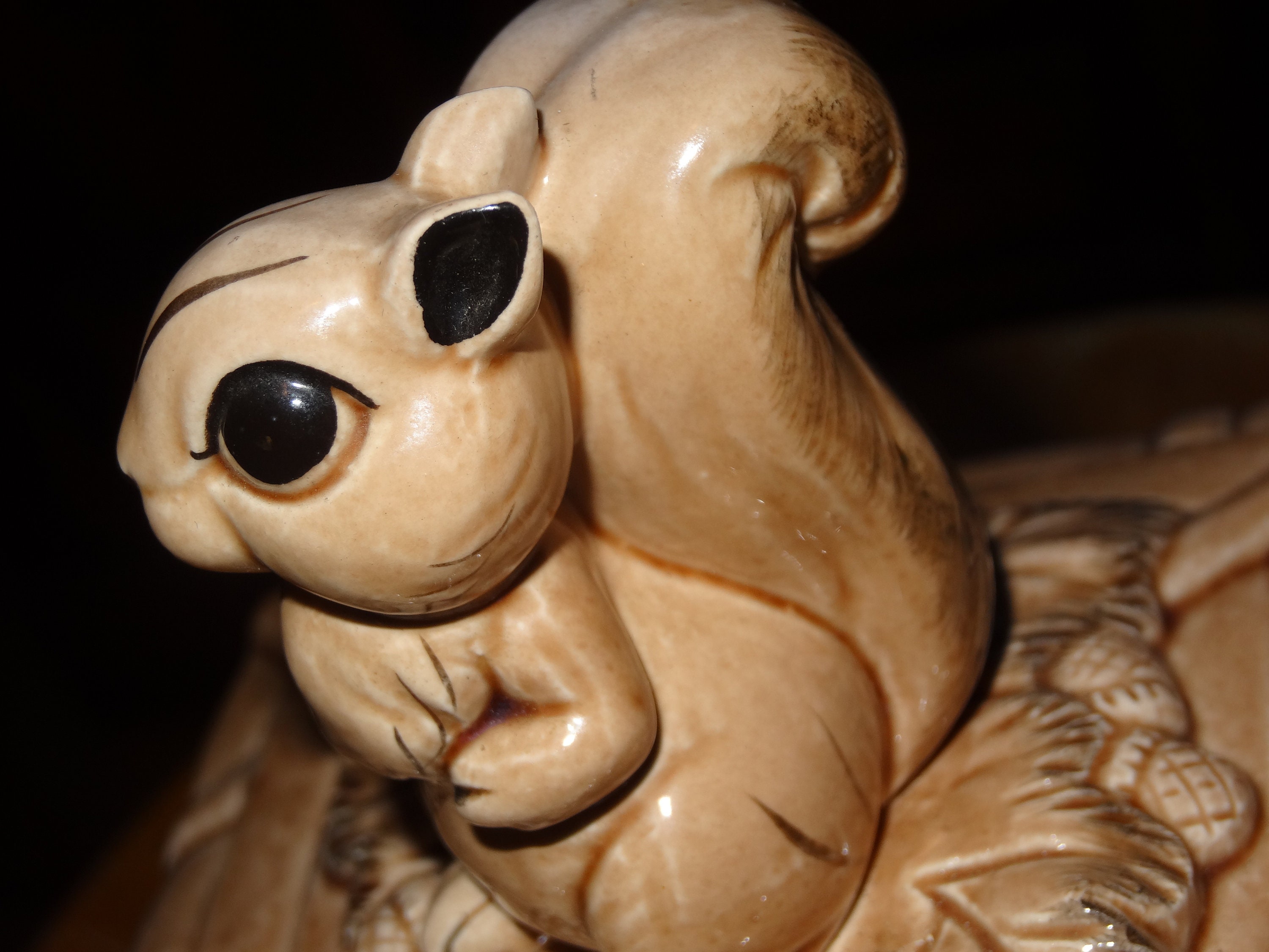 Vintage Japan Squirrel Decorative Nut Dish With Lid Etsy