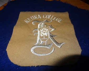 Keuka College wool patch Light Brown Color