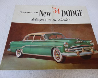 1954 Dodge Dealer Color Folder-Good Condition