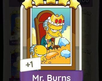 Mr. Burns Sticker - Monopoly_Go 5 Star Stickers - New Album Season - Instant Delivery