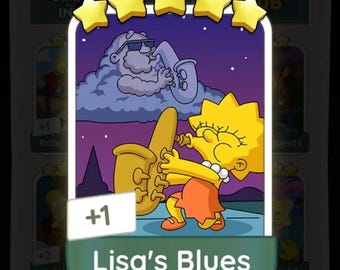 Lisa's Blues Sticker - Monopoly_Go 5 Star Stickers - New Album Season - Instant Delivery