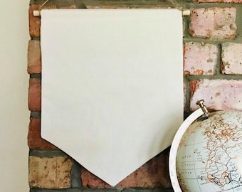 Blank DIY Banner, enamel pin Display, Pin collection, badge display, blank to decorate, Canvas Wall Flag, Pennant, natural cotton calico