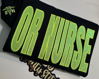 SWEAT-SHIRT brodé à paillettes personnalisé | Sweatshirts brodés radiologie| Sweat-shirt Rad Tech| Sweat-shirt d'allaitement