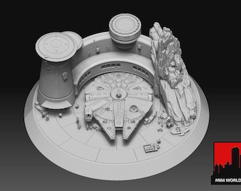 Diorama STL de Star Wars: Galaxy's Edge para modelos Bandai a escala 1/144