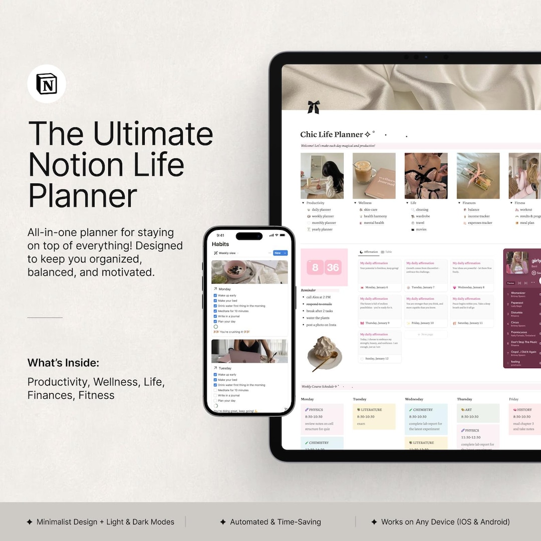 2025 Notion Life Planner Template Notion Ultimate Life Planner Girl ...