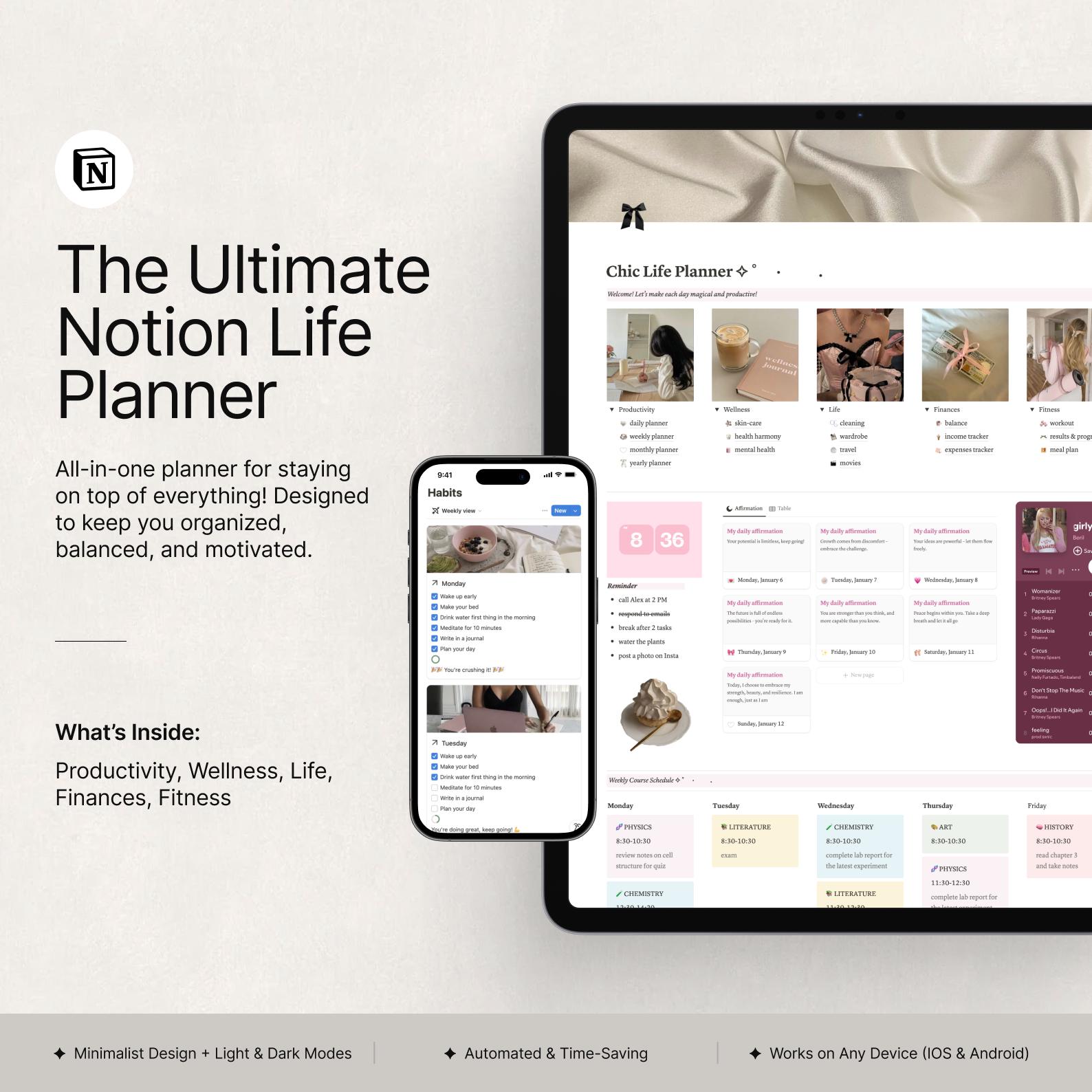 2025 Notion Life Planner Template Notion Ultimate Life Planner Girl ...