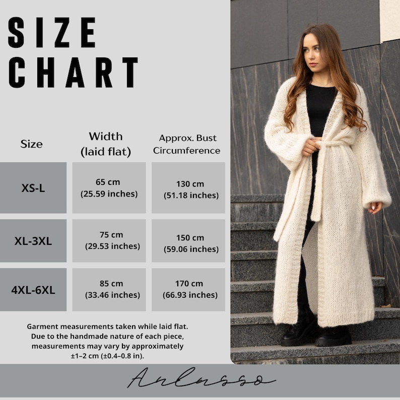 Handmade Alpaca Long Cardigan: Oversized Cozy Luxury Knitwear for Women image 2