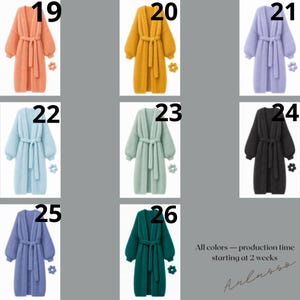 Handmade Alpaca Long Cardigan: Oversized Cozy Luxury Knitwear for Women image 19