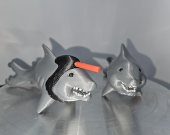 Shark with laser beam toy multi-pack set STL and 3MF files