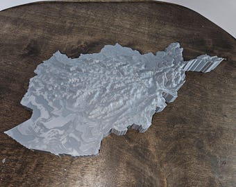 Topographical Map of Afghanistan STL file