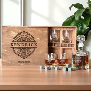 Engraved Gift Box, Best Man Proposal, Groomsmen Asking, Groomsmen Gifts, Proposal Gift Box, Groom Proposal Box, Custom Box, Custom Gift Box