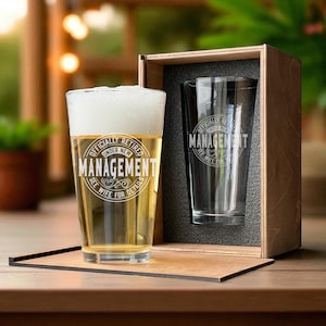 Personalized Beer Glass Retirement Gift Box Funny Not My Job Anymore Pint for 2025 Retired Man Boss Coworker Present