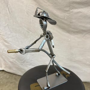 Metal Firefighter Figurine