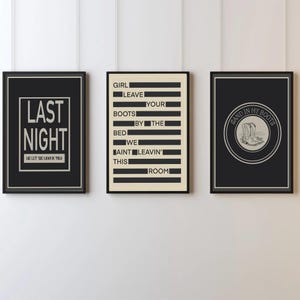 Morgan Wallen inspired contemporary wall art prints. Frame not included.