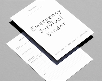 Family Emergency Survival Binder | Disaster Prep Planner (PDF)