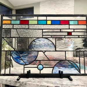 Modern Abstract Stained Glass Pattern