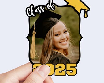Graduation Photo Sticker: Class of 2025 Personalized Label