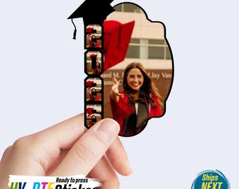 Graduation Photo UV-DTF Sticker: Class of 2025 Personalized Label