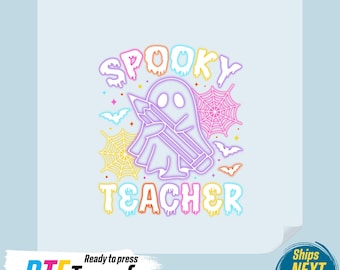 Spooky Teacher DTF Transfer: Halloween Iron-On Design