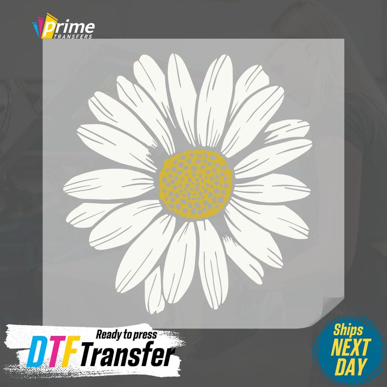 Retro Daisy Flower Print: Spring Heat Press DTF Transfer - Etsy