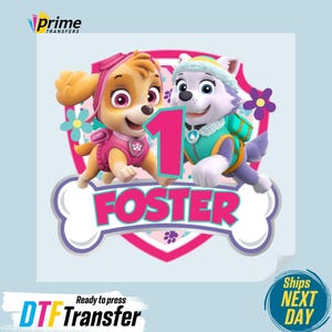 Personalized Patrol Birthday DTF Transfers, Custom Family Paw Patrol Ready to Press, Family Matching Birthday, Dad Patrol Dtf,Mom Patrol Dtf