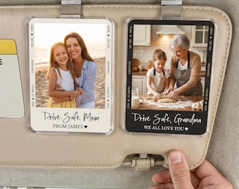 Fathers Day Gift For Dad Photo Car Visor Clip, Drive Safe Sun Visor Clip, Husband Gift, Drive Safe Daddy