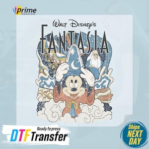 Disney Fantasia DTF Transfer, Sorcerer Mickey Ready to Press