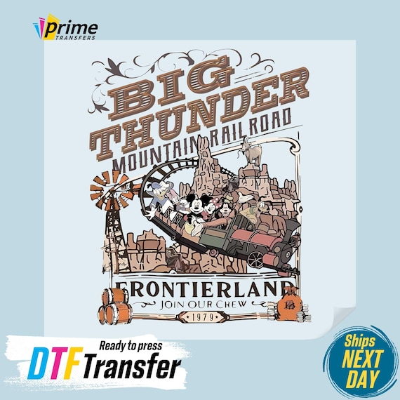 Disney DTF Transfer: Big Thunder Railroad - Full Color Iron On