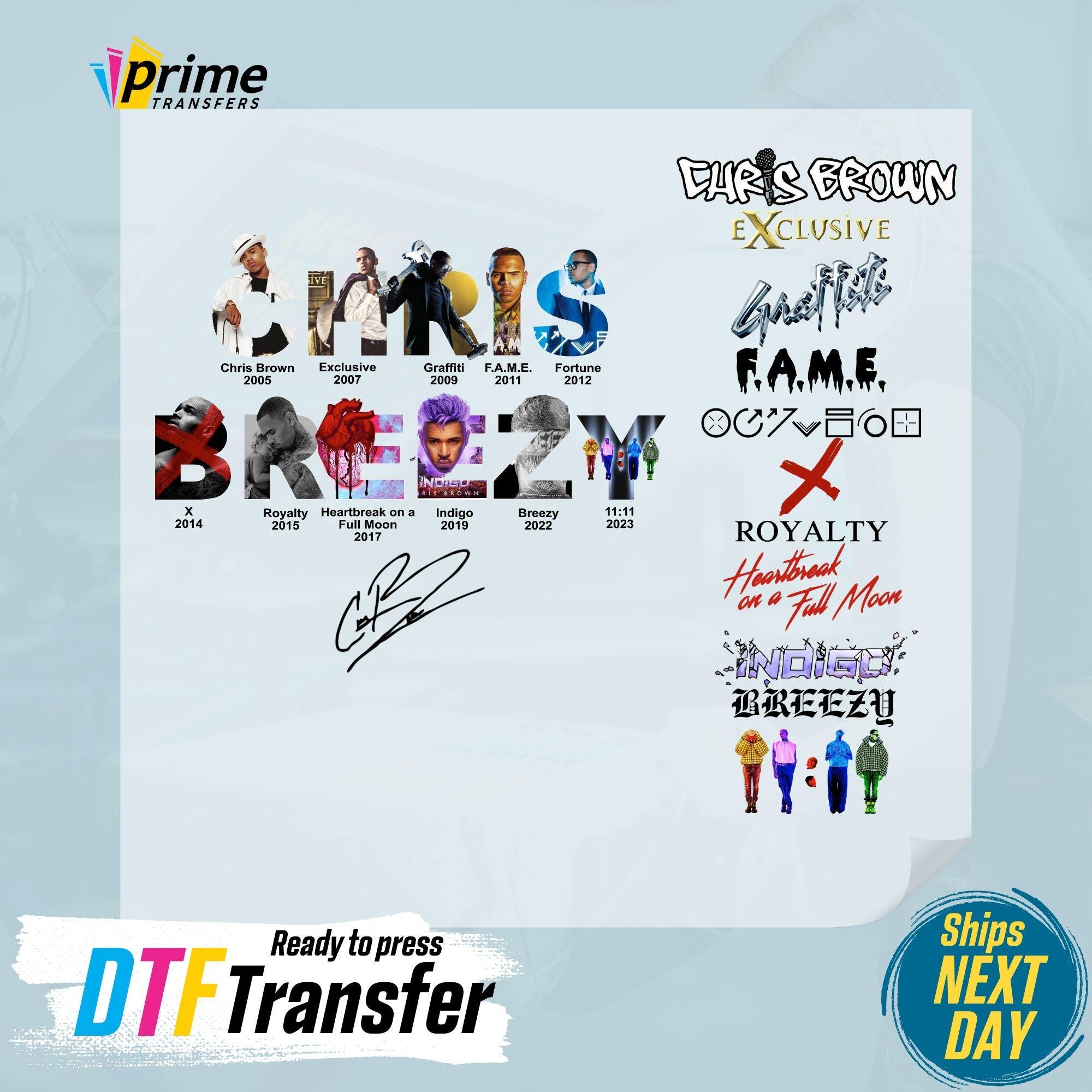 New DTF Transfer,  11:11 Tour 2024 Ready to Press, Heat Press, 11 11 Vintage DTF,  DTF Gang Sheet