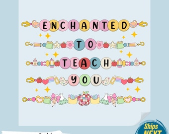 Transfert DTF Enchanté pour enseigner : appréciation de l'enseignant, conception de bracelet d'amitié