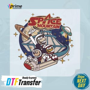 Space Mountain Disneyland DTF Transfer: Mickey Mouse Design