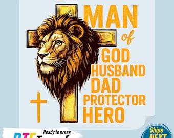 Man of God DTF Transfer: Christian Husband, Dad, Hero