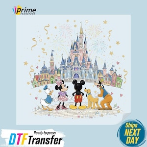 Mickey and Friends Magical Park Dtf Transfer, Happiest Place On Earth Ready to Press, Magical Castle Dtf, Mouse Castle Dtf, Family Vacation