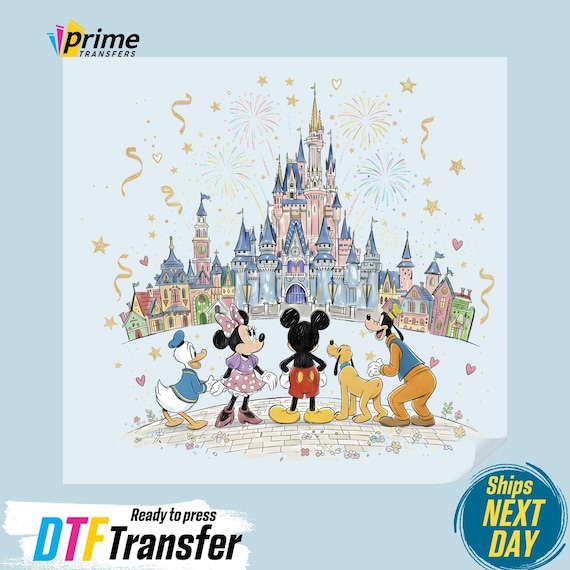 Mickey and Friends Magical Park Dtf Transfer, Happiest Place On Earth Ready to Press, Magical Castle Dtf, Mouse Castle Dtf, Family Vacation