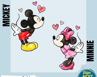 Mickey and Minnie Lover DTF Transfer, Valentine's Day Gift