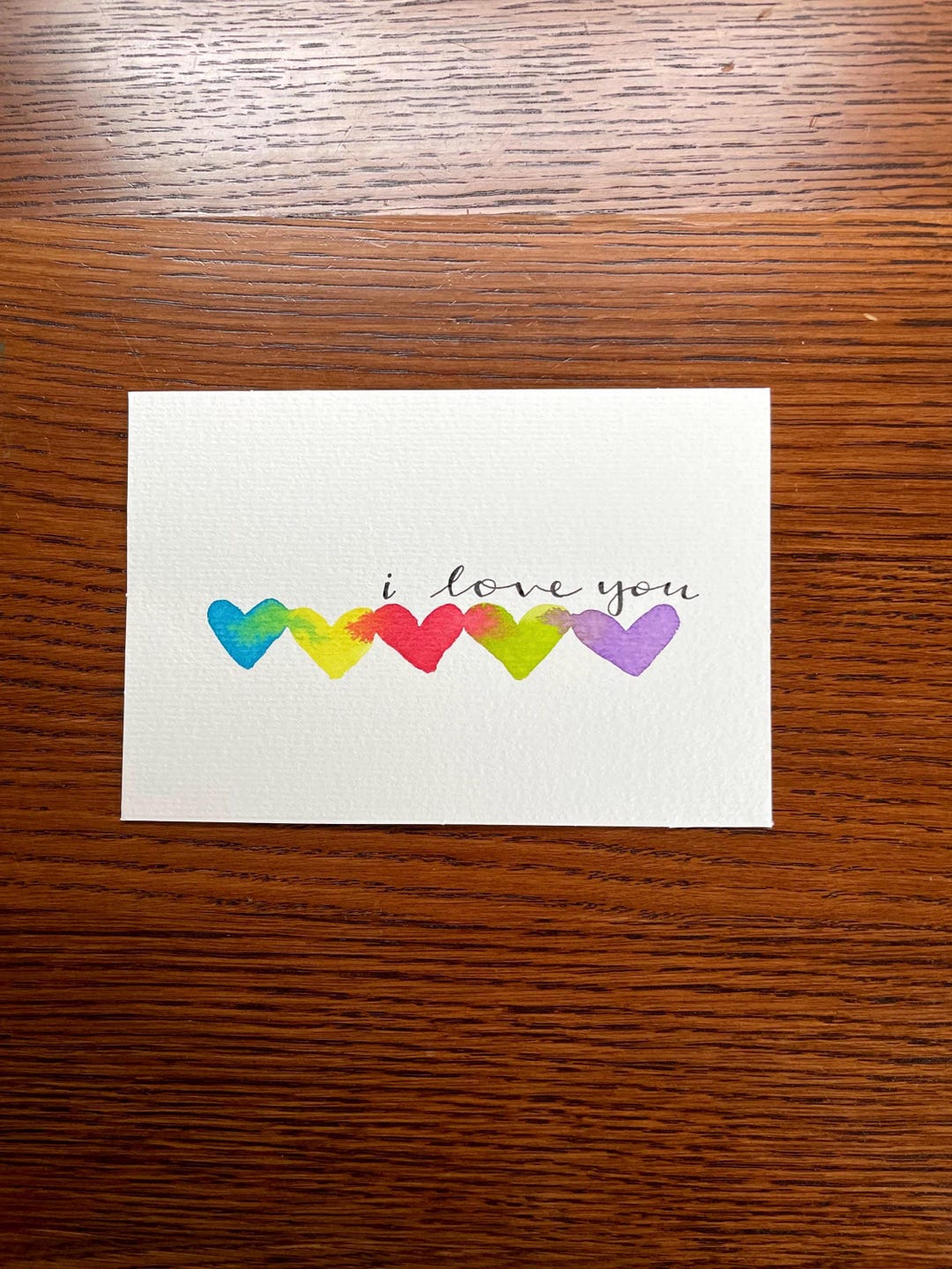 Set of 5 Hand Painted Watercolor Greeting Cards – Flat 4x6 Cards With ...