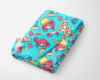Sandy Crabs: Towel, Swim, Ocean, Sand Castle, Summer, Towel for Kids