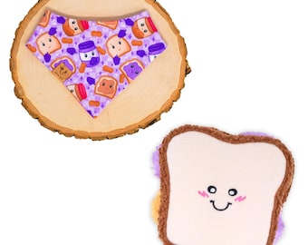 Peanut Butter Jelly Bundle – Bandana & Interactive Snuffle Toy