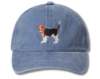 Beagle Embroidered Cotton Baseball Hat, Dog Lover Adjustable Cap