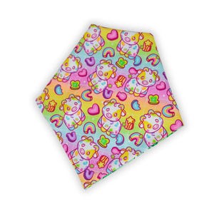 Lucky Cows - Haustier-Bandana, zum Binden, Kühe, Charms, Shamrock, St Patrick's Day, Reversible, Hundezubehör