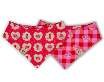 Sweetheart Saddle - Reversible Pet Bandana, Snap On, Tie On, Ton, Western