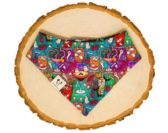 BOO-zy Hour - Pet Bandana, Snap On, Tie On, Spooky Cocktails, Bloody Mary