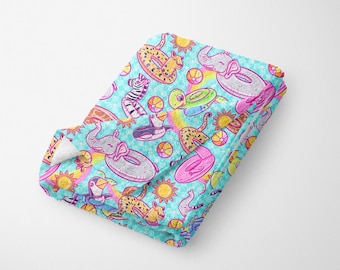 Zoo Pool Floaties: Towel, Swim, Summer, Towel, Animals