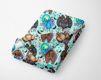 Cryptid Popsicles Towel, Swim, Summerween, Monsters, Animals, Mothman, Nessie, Bigfoot