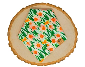 Daffodil - Pet Bandana, Tie On, Flower, Floral, Summer, Dog Bandana