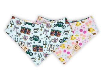 Morning in the Ton - Reversible Pet Bandana, Snap On, Tie On, High Society, Regency, Victorian